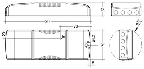 10W 150-400mA flexC SR EXC Constant Current LED Driver 28000698  Tridonic LC